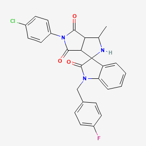 5'-(4-chlorophenyl)-1-(4-fluorobenzyl)-3'-methyl-3a',6a'-dihydro-2'H-spiro[indole-3,1'-pyrrolo[3,4-c]pyrrole]-2,4',6'(1H,3'H,5'H)-trione