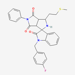 1-(4-fluorobenzyl)-3'-[2-(methylthio)ethyl]-5'-phenyl-3a',6a'-dihydro-2'H-spiro[indole-3,1'-pyrrolo[3,4-c]pyrrole]-2,4',6'(1H,3'H,5'H)-trione