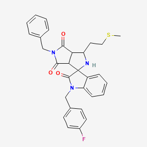 5'-benzyl-1-(4-fluorobenzyl)-3'-[2-(methylthio)ethyl]-3a',6a'-dihydro-2'H-spiro[indole-3,1'-pyrrolo[3,4-c]pyrrole]-2,4',6'(1H,3'H,5'H)-trione