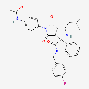 molecular formula C32H31FN4O4 B4308435 N-{4-[1-(4-fluorobenzyl)-3'-isobutyl-2,4',6'-trioxo-1,2,2',3',3a',4',6',6a'-octahydro-5'H-spiro[indole-3,1'-pyrrolo[3,4-c]pyrrol]-5'-yl]phenyl}acetamide 