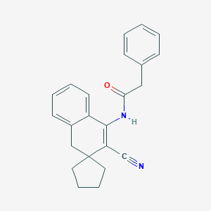 molecular formula C23H22N2O B430844 N-(2-cyanospiro[4H-naphthalene-3,1'-cyclopentane]-1-yl)-2-phenylacetamide CAS No. 136819-72-2
