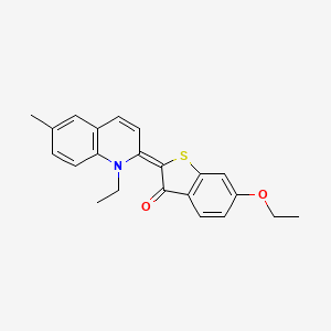 6-ETHOXY-2-[1-ETHYL-6-METHYL-2(1H)-QUINOLINYLIDEN]-1-BENZOTHIOPHEN-3(2H)-ONE