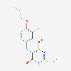 molecular formula C16H20N2O3S B430849 5-(3-Methyl-4-propoxybenzyl)-2-(methylsulfanyl)-4,6-pyrimidinediol CAS No. 332414-23-0