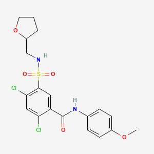 2,4-DICHLORO-N~1~-(4-METHOXYPHENYL)-5-{[(TETRAHYDRO-2-FURANYLMETHYL)AMINO]SULFONYL}BENZAMIDE