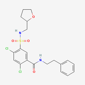 2,4-DICHLORO-N-(2-PHENYLETHYL)-5-[(TETRAHYDRO-2-FURANYLMETHYL)SULFAMOYL]BENZAMIDE