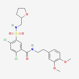 2,4-DICHLORO-N-[2-(3,4-DIMETHOXYPHENYL)ETHYL]-5-[(TETRAHYDRO-2-FURANYLMETHYL)SULFAMOYL]BENZAMIDE