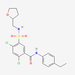 2,4-DICHLORO-N-(4-ETHYLPHENYL)-5-[(TETRAHYDRO-2-FURANYLMETHYL)SULFAMOYL]BENZAMIDE