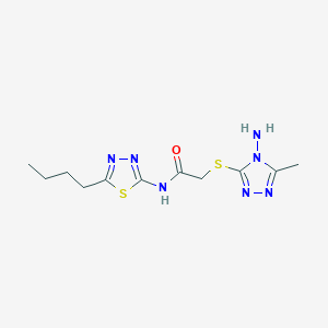 2-[(4-amino-5-methyl-4H-1,2,4-triazol-3-yl)sulfanyl]-N-(5-butyl-1,3,4-thiadiazol-2-yl)acetamide