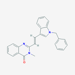 molecular formula C26H21N3O B430862 2-[2-(1-benzyl-1H-indol-3-yl)vinyl]-3-methyl-4(3H)-quinazolinone CAS No. 350995-13-0