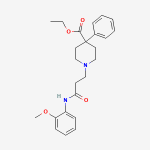 ethyl 1-{3-[(2-methoxyphenyl)amino]-3-oxopropyl}-4-phenylpiperidine-4-carboxylate