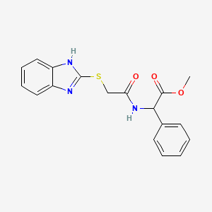 methyl {[(1H-benzimidazol-2-ylsulfanyl)acetyl]amino}(phenyl)acetate