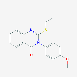 molecular formula C18H18N2O2S B430865 3-(4-methoxyphenyl)-2-(propylsulfanyl)-4(3H)-quinazolinone CAS No. 25477-49-0