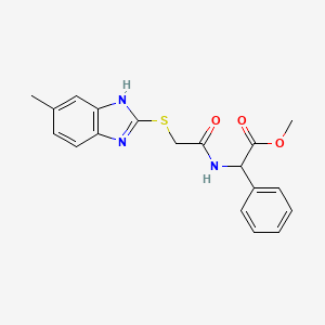 METHYL 2-({2-[(5-METHYL-1H-1,3-BENZIMIDAZOL-2-YL)SULFANYL]ACETYL}AMINO)-2-PHENYLACETATE