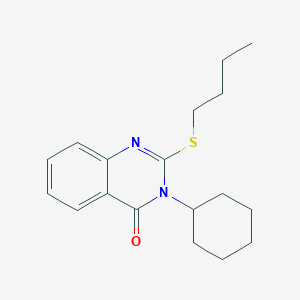 molecular formula C18H24N2OS B430866 2-(butylsulfanyl)-3-cyclohexylquinazolin-4(3H)-one 