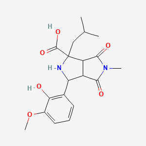 3-(2-hydroxy-3-methoxyphenyl)-1-isobutyl-5-methyl-4,6-dioxooctahydropyrrolo[3,4-c]pyrrole-1-carboxylic acid