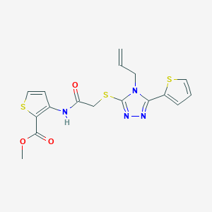 METHYL 3-(2-{[4-(PROP-2-EN-1-YL)-5-(THIOPHEN-2-YL)-4H-1,2,4-TRIAZOL-3-YL]SULFANYL}ACETAMIDO)THIOPHENE-2-CARBOXYLATE