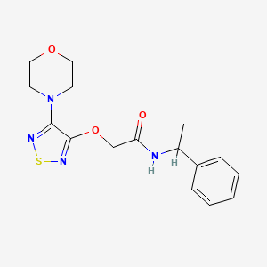 2-{[4-(4-MORPHOLINYL)-1,2,5-THIADIAZOL-3-YL]OXY}-N-(1-PHENYLETHYL)ACETAMIDE