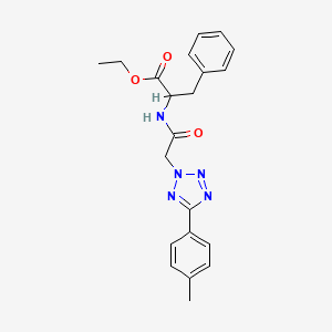 ETHYL 2-({2-[5-(4-METHYLPHENYL)-2H-1,2,3,4-TETRAAZOL-2-YL]ACETYL}AMINO)-3-PHENYLPROPANOATE