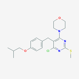 molecular formula C20H26ClN3O2S B430872 4-[6-Chloro-5-(4-isobutoxybenzyl)-2-(methylsulfanyl)-4-pyrimidinyl]morpholine CAS No. 23994-52-7