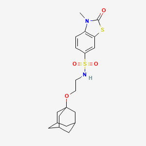 N-[2-(ADAMANTAN-1-YLOXY)ETHYL]-3-METHYL-2-OXO-2,3-DIHYDRO-1,3-BENZOTHIAZOLE-6-SULFONAMIDE