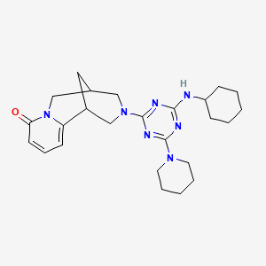 3-[4-(CYCLOHEXYLAMINO)-6-(1-PIPERIDINYL)-1,3,5-TRIAZIN-2-YL]-1,2,3,4,5,6-HEXAHYDRO-8H-1,5-METHANOPYRIDO[1,2-A][1,5]DIAZOCIN-8-ONE