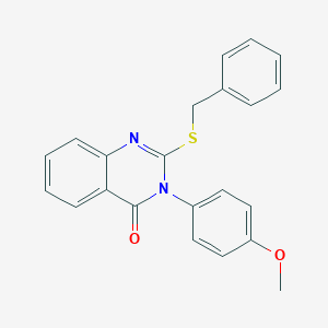 molecular formula C22H18N2O2S B430875 2-(benzylsulfanyl)-3-(4-methoxyphenyl)-4(3H)-quinazolinone CAS No. 1688-87-5