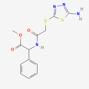 METHYL 2-({2-[(5-AMINO-1,3,4-THIADIAZOL-2-YL)SULFANYL]ACETYL}AMINO)-2-PHENYLACETATE