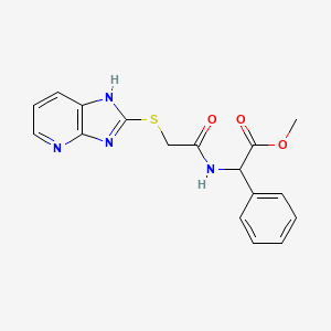 molecular formula C17H16N4O3S B4308764 METHYL 2-{[2-(1H-IMIDAZO[4,5-B]PYRIDIN-2-YLSULFANYL)ACETYL]AMINO}-2-PHENYLACETATE 