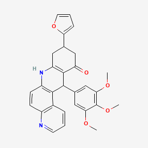 9-(2-FURYL)-12-(3,4,5-TRIMETHOXYPHENYL)-8,9,10,12-TETRAHYDROBENZO[B][4,7]PHENANTHROLIN-11(7H)-ONE