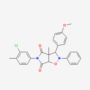 5-(3-chloro-4-methylphenyl)-3-(4-methoxyphenyl)-3a-methyl-2-phenyldihydro-2H-pyrrolo[3,4-d]isoxazole-4,6(3H,5H)-dione