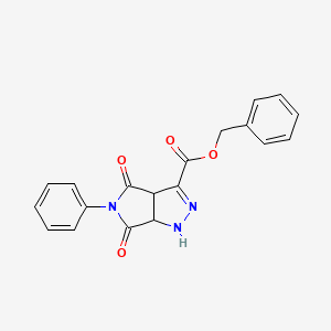 benzyl 4,6-dioxo-5-phenyl-1,3a,4,5,6,6a-hexahydropyrrolo[3,4-c]pyrazole-3-carboxylate