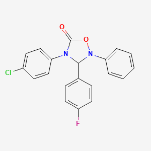 4-(4-chlorophenyl)-3-(4-fluorophenyl)-2-phenyl-1,2,4-oxadiazolidin-5-one