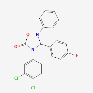 4-(3,4-dichlorophenyl)-3-(4-fluorophenyl)-2-phenyl-1,2,4-oxadiazolidin-5-one