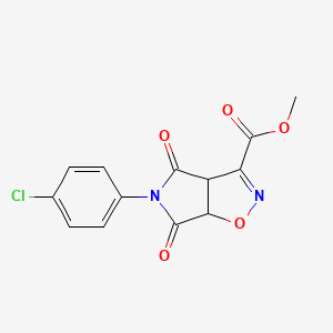 METHYL 5-(4-CHLOROPHENYL)-4,6-DIOXO-3AH,4H,5H,6H,6AH-PYRROLO[3,4-D][1,2]OXAZOLE-3-CARBOXYLATE