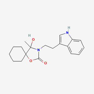 molecular formula C19H24N2O3 B4308873 4-hydroxy-3-[2-(1H-indol-3-yl)ethyl]-4-methyl-1-oxa-3-azaspiro[4.5]decan-2-one 