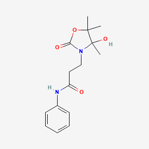 3-(4-hydroxy-4,5,5-trimethyl-2-oxo-1,3-oxazolidin-3-yl)-N-phenylpropanamide