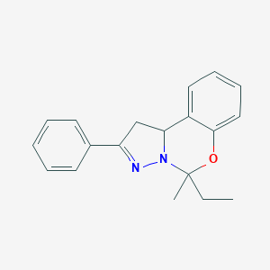 molecular formula C19H20N2O B430888 5-Ethyl-5-methyl-2-phenyl-1,10b-dihydropyrazolo[1,5-c][1,3]benzoxazine CAS No. 140473-04-7