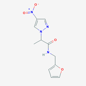 N-[(FURAN-2-YL)METHYL]-2-(4-NITRO-1H-PYRAZOL-1-YL)PROPANAMIDE