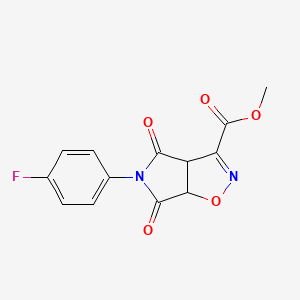 methyl 5-(4-fluorophenyl)-4,6-dioxo-4,5,6,6a-tetrahydro-3aH-pyrrolo[3,4-d]isoxazole-3-carboxylate