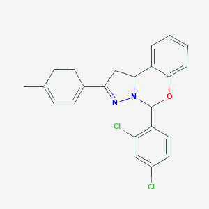 molecular formula C23H18Cl2N2O B430891 5-(2,4-Dichlorophenyl)-2-(4-methylphenyl)-1,10b-dihydropyrazolo[1,5-c][1,3]benzoxazine 