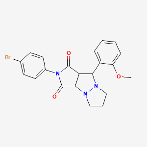 2-(4-bromophenyl)-9-(2-methoxyphenyl)tetrahydro-5H-pyrazolo[1,2-a]pyrrolo[3,4-c]pyrazole-1,3(2H,3aH)-dione