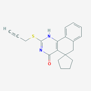 molecular formula C19H18N2OS B430893 2-prop-2-ynylsulfanylspiro[1,6-dihydrobenzo[h]quinazoline-5,1'-cyclopentane]-4-one 