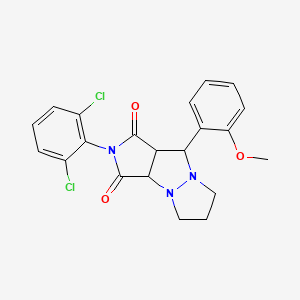 2-(2,6-dichlorophenyl)-9-(2-methoxyphenyl)tetrahydro-5H-pyrazolo[1,2-a]pyrrolo[3,4-c]pyrazole-1,3(2H,3aH)-dione