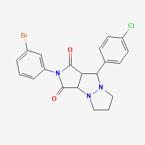 2-(3-bromophenyl)-9-(4-chlorophenyl)tetrahydro-5H-pyrazolo[1,2-a]pyrrolo[3,4-c]pyrazole-1,3(2H,3aH)-dione