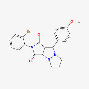 2-(2-bromophenyl)-9-(4-methoxyphenyl)tetrahydro-5H-pyrazolo[1,2-a]pyrrolo[3,4-c]pyrazole-1,3(2H,3aH)-dione