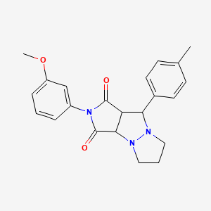 2-(3-methoxyphenyl)-9-(4-methylphenyl)tetrahydro-5H-pyrazolo[1,2-a]pyrrolo[3,4-c]pyrazole-1,3(2H,3aH)-dione