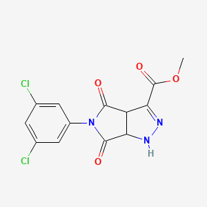 molecular formula C13H9Cl2N3O4 B4308982 methyl 5-(3,5-dichlorophenyl)-4,6-dioxo-1,3a,4,5,6,6a-hexahydropyrrolo[3,4-c]pyrazole-3-carboxylate 