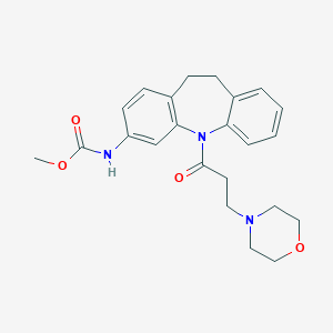 molecular formula C23H27N3O4 B430899 methyl 5-[3-(4-morpholinyl)propanoyl]-10,11-dihydro-5H-dibenzo[b,f]azepin-3-ylcarbamate 