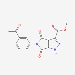 methyl 5-(3-acetylphenyl)-4,6-dioxo-1,3a,4,5,6,6a-hexahydropyrrolo[3,4-c]pyrazole-3-carboxylate