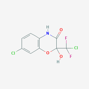 molecular formula C9H5Cl2F2NO3 B4309023 7-chloro-2-[chloro(difluoro)methyl]-2-hydroxy-2H-1,4-benzoxazin-3(4H)-one 